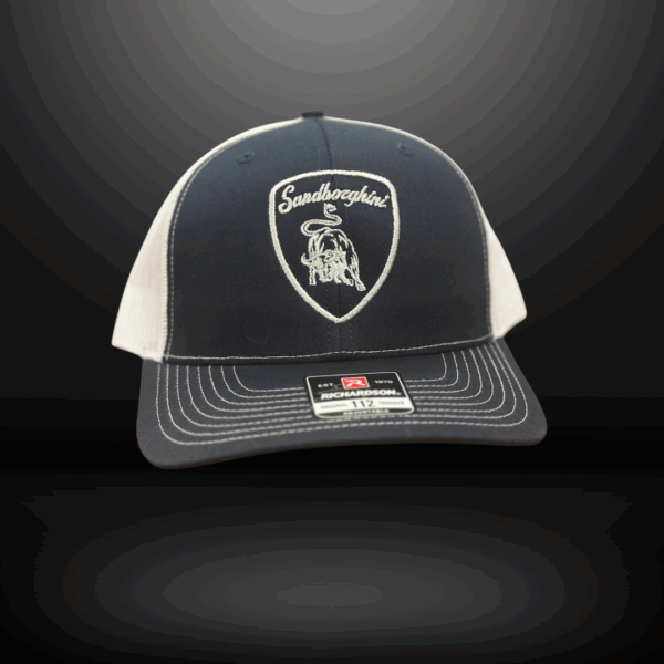 Hat - Navy / White (White Thread)