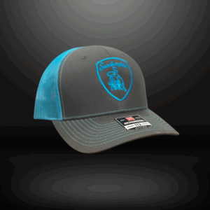 Hat - Charcoal / Neon Blue (Match Thread) - Image 2